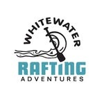 Whitewater Rafting Adventures logo with paddle and waves.