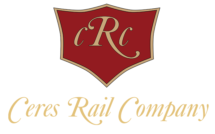 Ceres Rail Company logo with initials 'cRc' on a red shield.