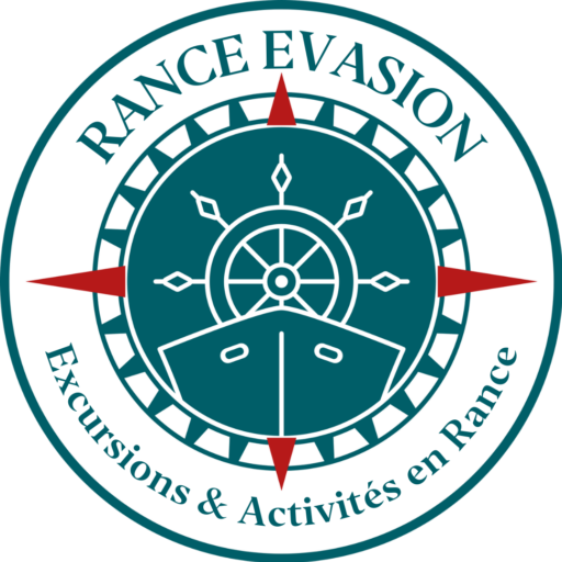 Logo of Rance Evasion with a boat and compass design.