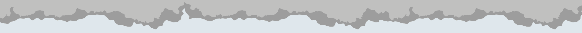 White sky with a jagged gray horizon and light blue band at the bottom.